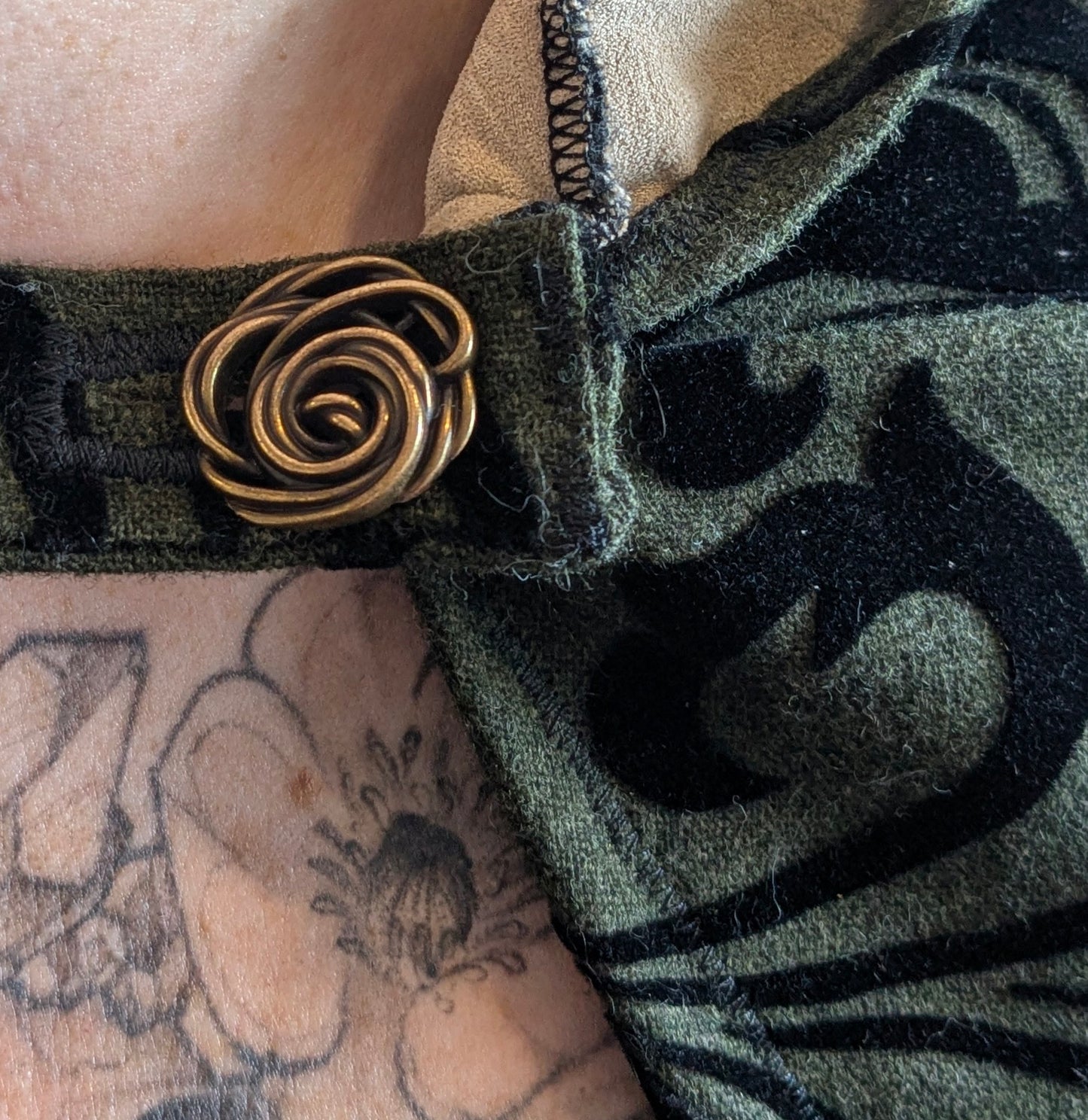 Floral Grey Green Cloak